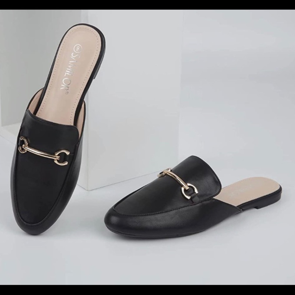 Mules for Women Flats Comfortable Slip On Pointed Toe